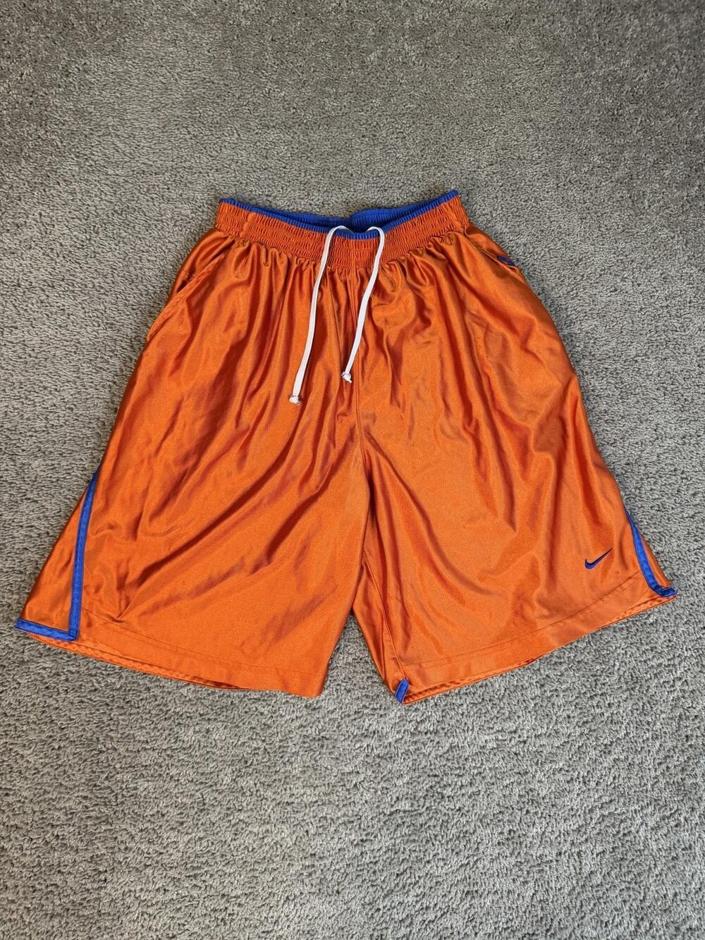 Florida Gators Shorts Boys L Orange Mesh Nike Elastic Drawstring Pockets